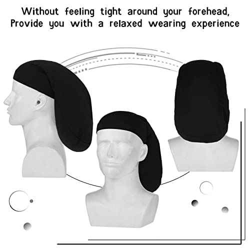 4 Pieces Unisex Dreadlock Cap Long Hair Dreads Head Wrap Sleeping Cap Hair Accessories Sleep Bonnet for Men Women