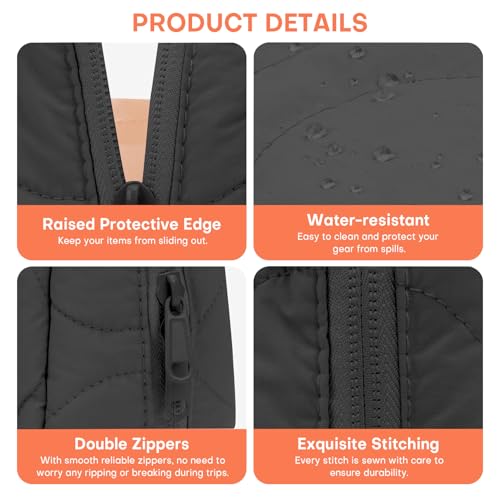 Makeup Bag, Wide-open Cosmetic Bag, Toiletry Bag for Women, Travel Essentials Organizer, Compact Lightweight for Daily Use