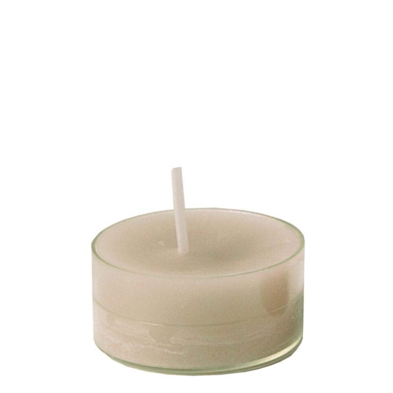 Spaas 24 Scented Clearlights, Tealights in Transparent Clear Cup, ± 4.5 Hours, Morning Breeze