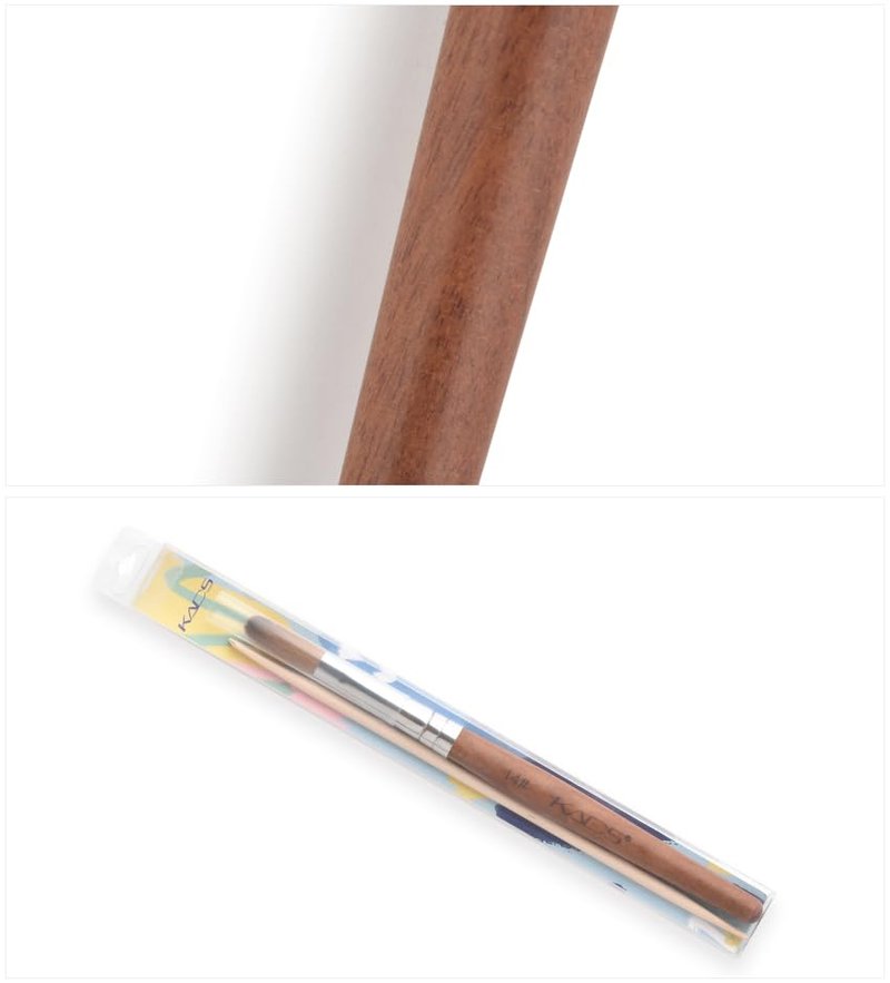 Kolinsky Sable Nail Brush | Professional Acrylic Nail Art Tool - Red Wooden Handle (Size 14)