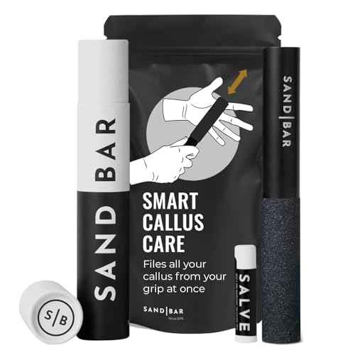 SandBar Callus Remover File for Hands - Durable Aluminum Tool for Callus Care and Dead Skin Removal - Includes Nourishing Salve - Ideal for Athletes, Climbers, and Gym Enthusiasts