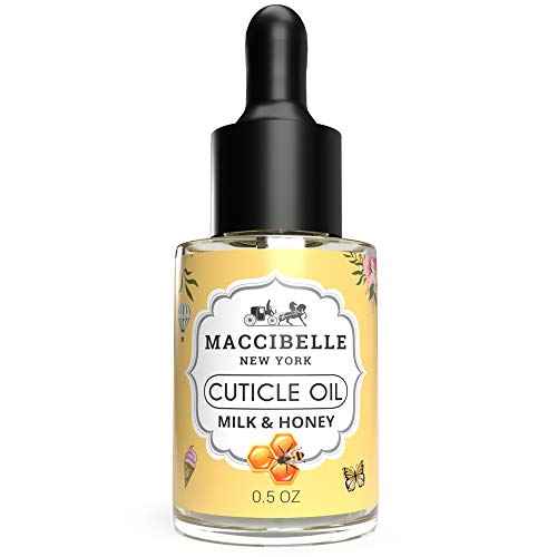 Maccibelle Cuticle Oil 0.5 oz - Heals Dry Cracked Cuticles (Milk and Honey, 0.5 Fl Oz)