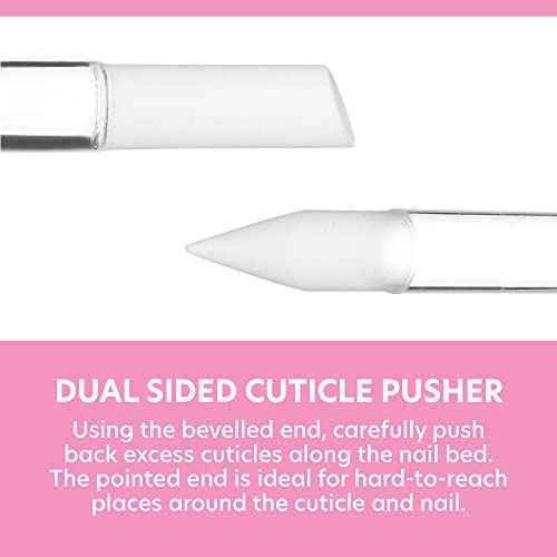 BONA FIDE BEAUTY Glass Cuticle Pusher - Dual Ended Manicure Stick - Premium Czech Tools