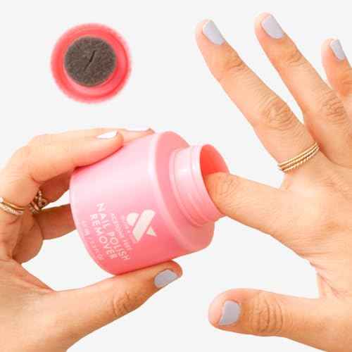 Olive & June Polish Remover Pot | Acetone-Free Nail Polish Remover with Sponge Lid for Mani + Pedi | No-Mess, Gentle & Effective Formula | Non Acetone | Vegan & Cruelty-Free | 60mL