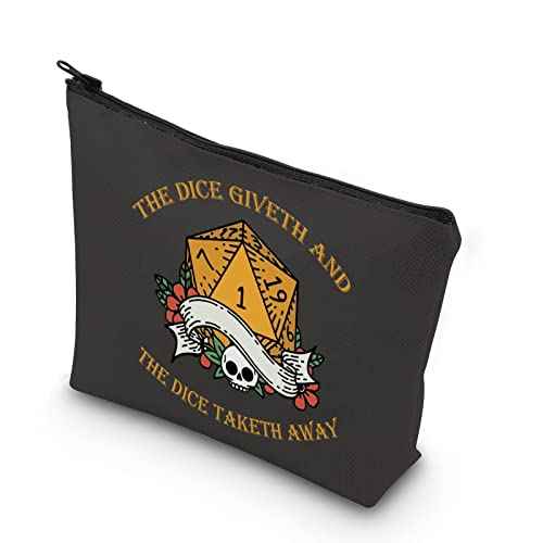 The Dice Giveth and The Dice Taketh Away DM Bag of Holding Zipper Pouch Players Dice Bag
