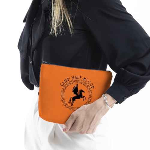 WCGXKO Percy Movie Camp Half-Blood Greek Mythology Long Island Makeup Bag Bookish Gift
