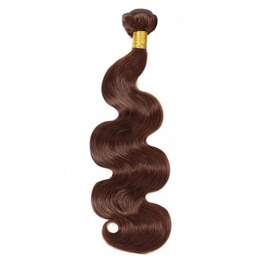 Chocolate Brown Bundles Human Hair Color 4 Body Wave Bundles Niegmeag Brazilian Virgin Remy Hair Single Bundle 18 Inch Brown Body Wave Bundle 100g