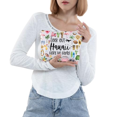 JNIAP Hawaii Makeup Bag Hawaii Trip Gifts Aloha State Beach Gifts Hawaii Vocation Travel Bag Hawaii Tourist Gifts Hawaii Toiletry Bag (Look Out Hawaii)