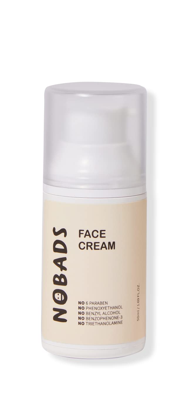 NOBADS NOURISHING FACE CREAM, Ulta moisturizing, Natural moisturizing, Low skin irritation, Paraben-free and formulated without harmful ingredients, Safe for everyone in the family
