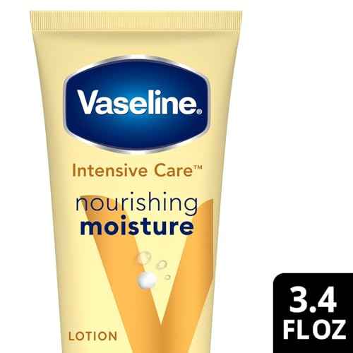 Vaseline Lotion, Intensive Care Nourishing Moisture 2-Pack ? Moisturizer with Oat Extract + Ultra-Hydrating Lipids for Healing Extremely Dry Skin, 3.4 Oz Ea