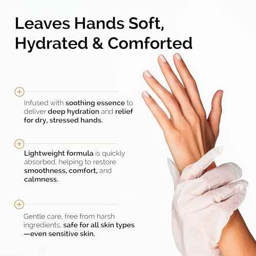 DLUX PROFESSIONAL Hand Masks - Moisturizing Fragrant Hand Mask Gloves, Protein Rich Moisturizing Gloves For Dry Skin, Single Use