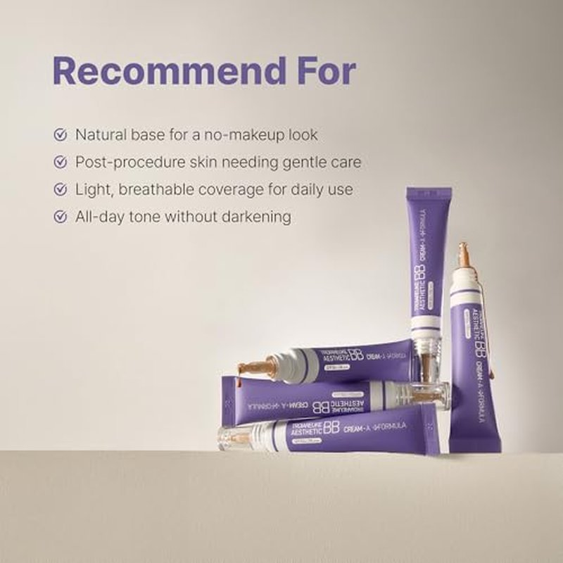 TROIAREUKE Aesthetic BB Cream A+ Formula (21 Beige) SPF50+ PA+++, Lightweight Blemish Balm, Tinted Moisturizer with Medium Coverage, Lasting Foundation Makeup Base for Oily Skin | Korean Beauty Makeup
