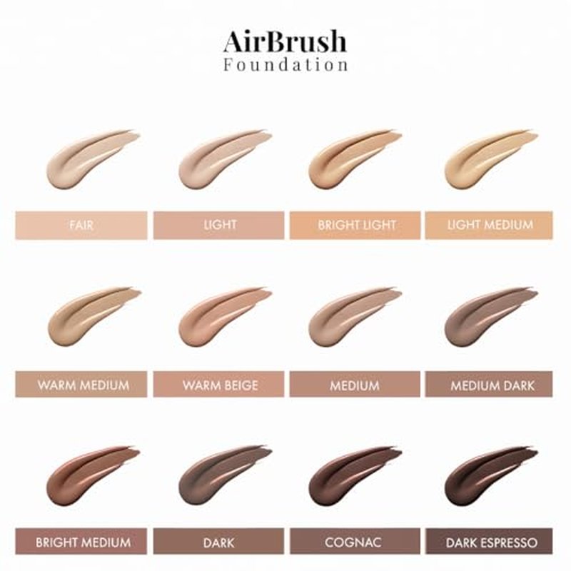 Magic Minerals AirBrush Foundation System by Jerome Alexander - Complete 5pc Spray Makeup Set with Foundation, Primer, and Setting/Finishing Spray - for Smooth, Radiant Skin (Light Medium)