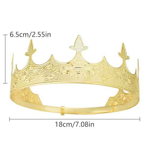King Crown for Men Crowns Tiara for Birthday Party Costume