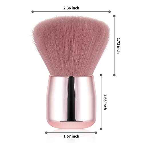 Vaincre Nail Art Dust Powder Remover Brush, Soft Nail Art Dust Cleaner Brush for Acrylic Application and Makeup(Pink)