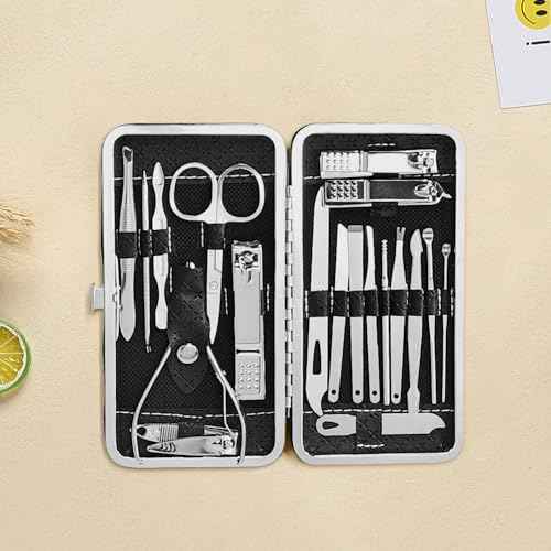 Nail Clippers Set Fingernail and Toenail Clipper Cutters,Manicure Pedicure Kit 18 Pieces Stainless Steel Professional Grooming Kits