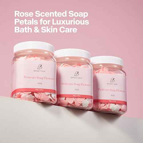 Pedicure Soap Flowers Foot Soak Petals Sheet for Softens Dead Skin Moisturizing Relaxing Spa Feet Birthday Pedi Nail Party (Rose)