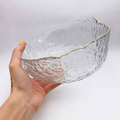 Pedicure Bowl 1Pcs Glass Nail Soaking Bowl Nail Art Remover Soak Soaker Manicure Soaking Bowl Nail Salon Bath Bowl for Fingernail Toenail Caring Polish Removal Manicure Bowl
