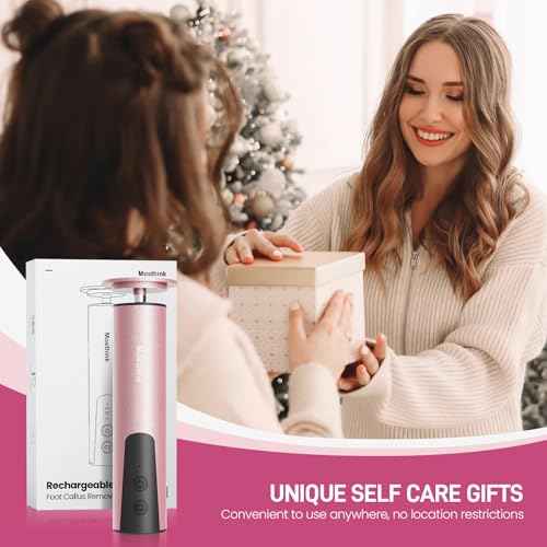 Electric Foot Callus Remover, 2 in 1 | 6 Speed Adjustable Foot File Nail Grinder with Sandpaper Disks, Professional Pedicure Tool for Feet Dead Skin, Self Care Gifts for Women Mom Lover Friends (Pink)