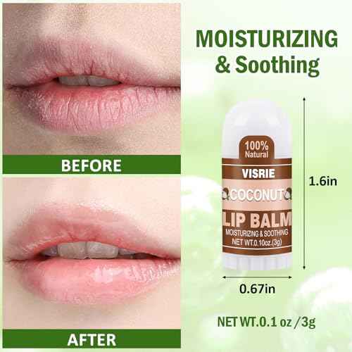 Mini Lip Balm 180 Pack, Lip Balm Bulk with Vitamin E & Coconut Oil, Moisturizing Lip Balms for Dry Cracked lips-10 Flavors