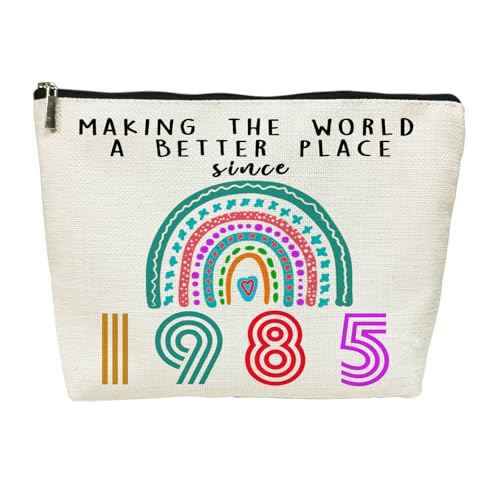 40th Birthday Gifts for Women, 40 Year Old Birthday Gifts Cosmetic Bags, Funny 40th Anniversary Decorations for Her Makeup Bag, Best 1985 Anniversary 40 Year Old Gift Ideas for Wife, Mom