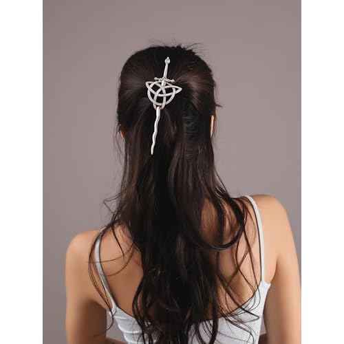 HAQUIL Viking Sword Celtic Knot Hairpin, Retro Minimalist Hair Accessories for Women, Viking Jewelry for Women
