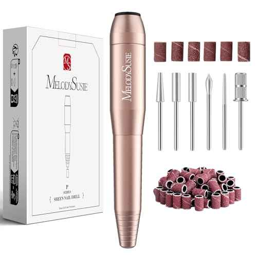MelodySusie Pen-Shaped Portable USB Nail Drill, PC120I 20000RPM Electric Nail File with Compact Design for All Nail Care, Manicure Polishing, Shaping & Gel Removal at Home for Beginners
