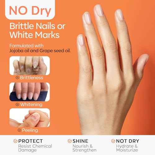 modelones Acetone Nail Polish Remover, Gel Nail Polish Remover Easy Peel, Nail Glue Remover Natural Formula for Nail Moisturizing & Care, Acrylic Dip Powder Nails Remover for Home Salon(8 FL.Oz.)