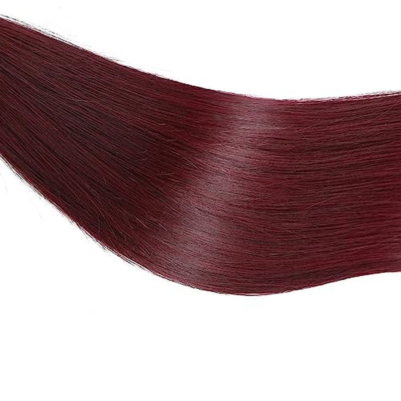 REMY HAIR Red Human Hair Bundles 99j Straight Hair Bundles 18 Inch Burgundy Bundles Unprocessed Brazilian Virgin Hair 1 Bundle Double Weft Extension Hair