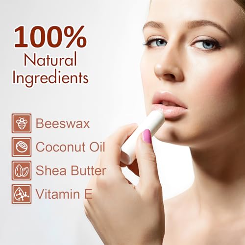 60 Pack Lip Balm Unlabeled, Natural Lip Balm Bulk Blank Tube, Personalized Lip Balms for Party Favors Adults and Bridal Shower Favors or Baby Shower Gifts-5 Flavors