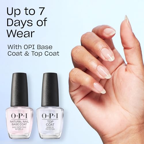 OPI Nail Lacquer Nail Polish | Sheer Light Nude Pink Cr?me Chip Resistant Nail Polish | Fast Drying, Streak Free