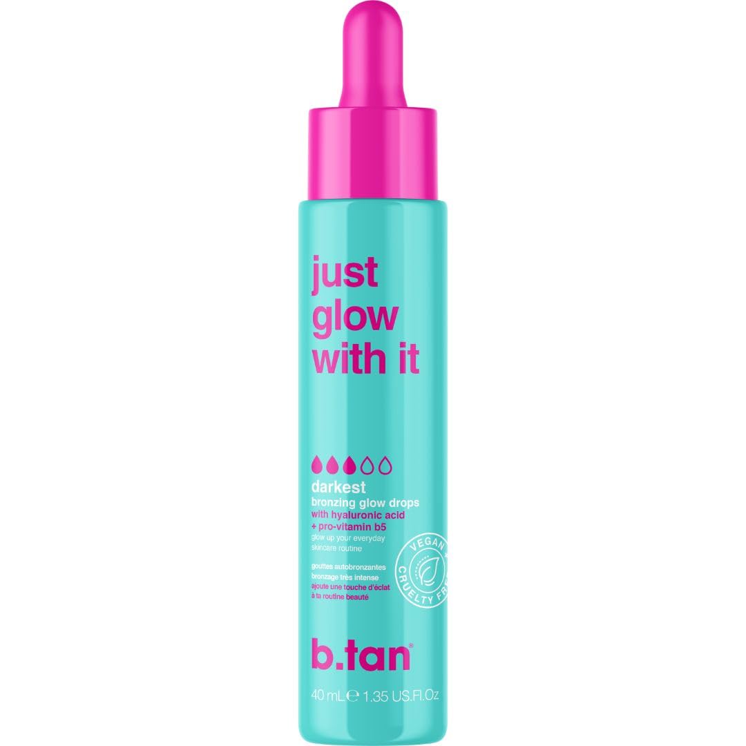 b.tan Violet Self Tan Foam & Face Mist Kit | Lovers Bundle - Dark Sunless Tanning Mousse, Bronzing Glow Gradual Facial + Body Spray, Mitt Applicator, 1 Hour Express, No Fake Tanner Smell, 6.7 Fl Oz