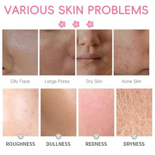 9PCS Japan Sakura Skin Care Set, Sakura Skin Care For Teens 10-12, Skincare For Girls 10-12, Teen Skin Care Kits For Girls Ages 11-14 With Toner,Cleanser,Eye Serum,Face Serum,Face Cream