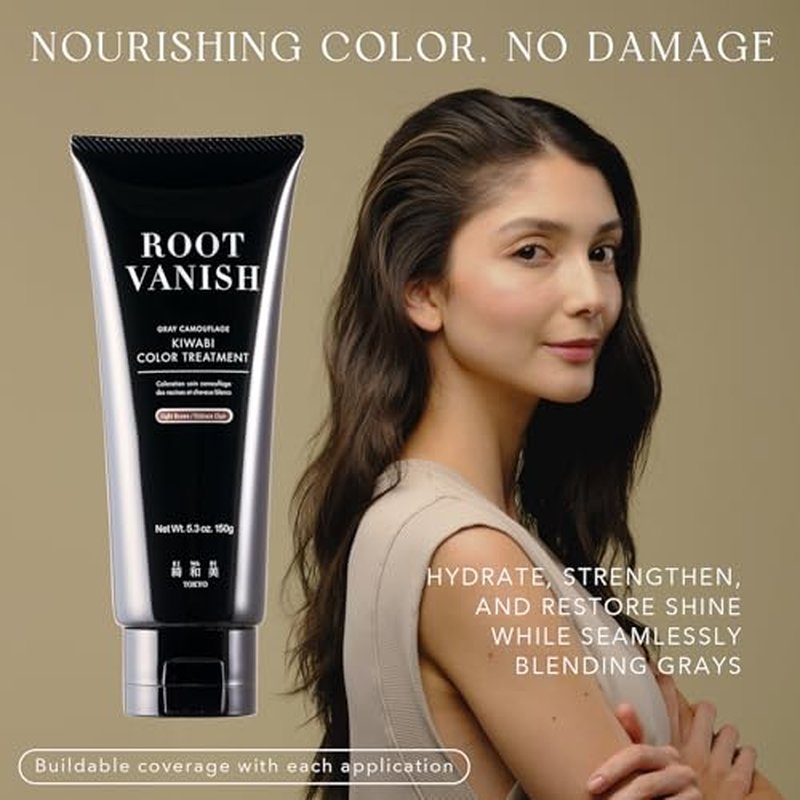 Color Treatment for Gray Coverage ? Subtle, Gradual Semi-Permanent Hair Color ? Hydrating, Sulfate-Free, Ammonia-Free, Vegan Color Depositing with 31 Botanical Extracts (Dark Brown)