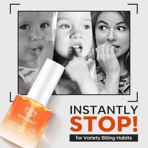 modelones Nail Biting Treatment for Kids Thumb Sucking Deterrent Quick Dry Nail Biting Prevention Bitter No Bite Nail Polish for Nail Care Stop Biting Nails Repair for Damaged Nails 0.34 fl oz