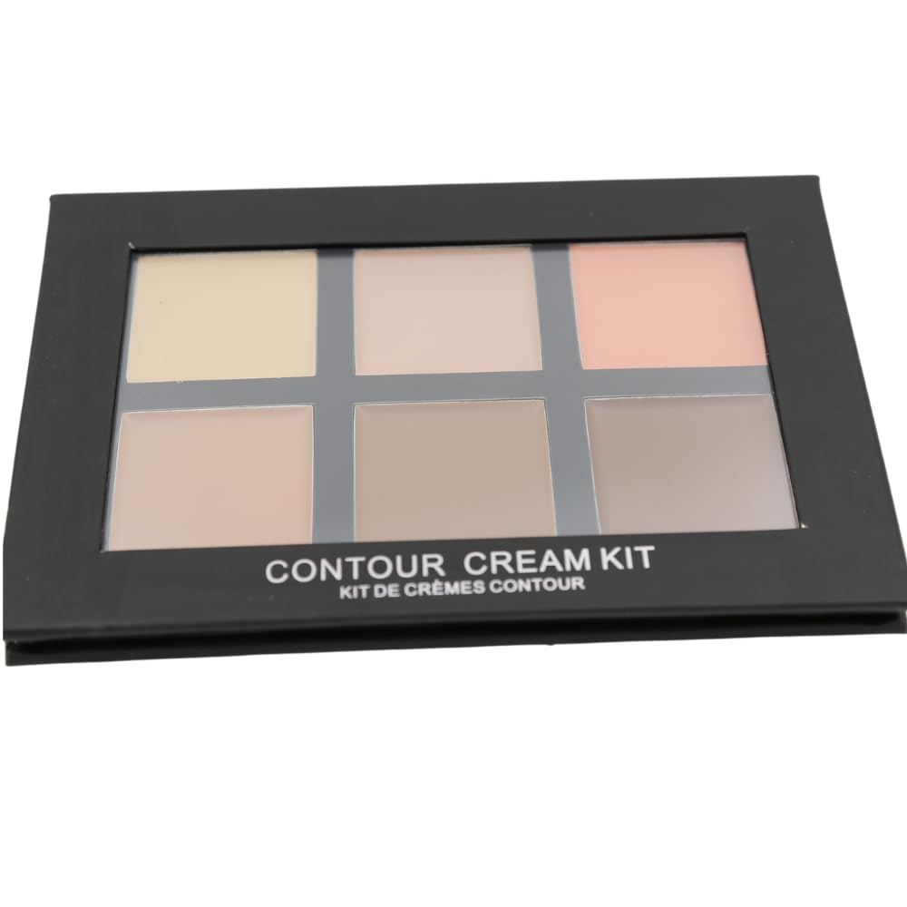Mesvol 6 Color Contour Highlighting Makeup Kit Cream Matte Contouring Foundation Concealer Palette