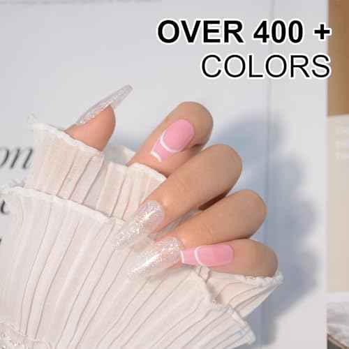 Glitter White Dip Powder, 1OZ Pro Nail Dip Powder for French Manicure Nail Starter & Professional Home DIY Salon Use Party Festival Gift Keep Long-lasting Dip Nails