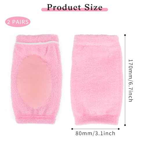 KALIONE 2 Pairs Elbow Moisturizing Sleeve Elbow Gel Cover Heel Socks Elbow Sleeves Elbow Pads for SPA Moisturizing Dry Cracked Skin Care