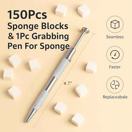 150PCS Nail Sponges for Ombre Nail Art with 1 Grab Pen ? Gradient Nail Art Tool Set with Storage Case ? DIY Nail Design Accessories for Salon & Home Use