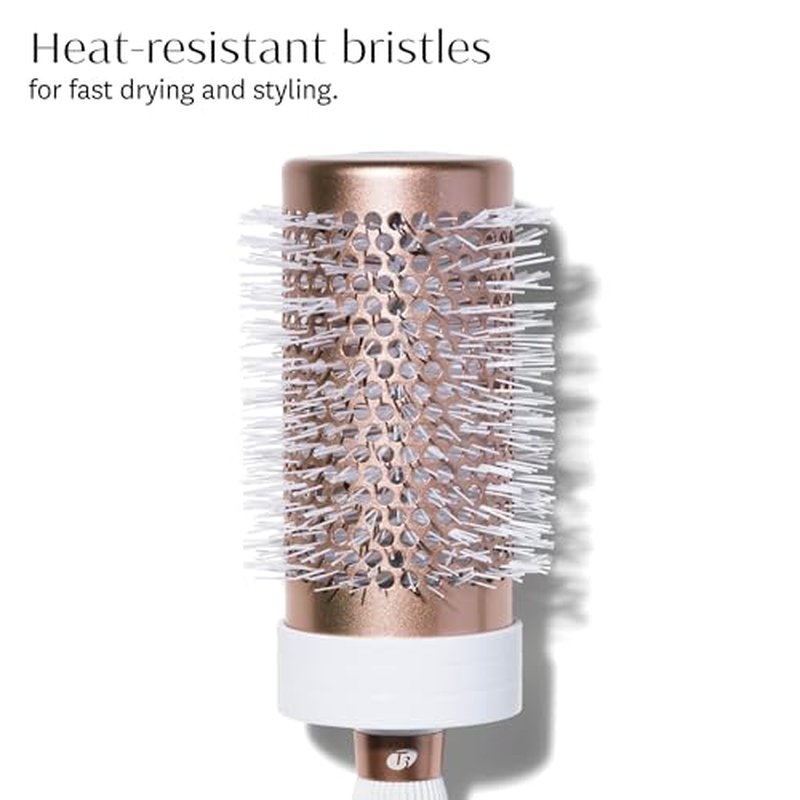 T3 Volume Round Hair Brush Ceramic-Coated Barrel Vented Round Brush for Blow Drying Heat Resistant Bristles