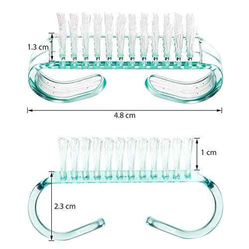 4 Pieces Handle Nail Brush Nail Hand Scrubbing Cleaning Brush (Small, Multicolor)