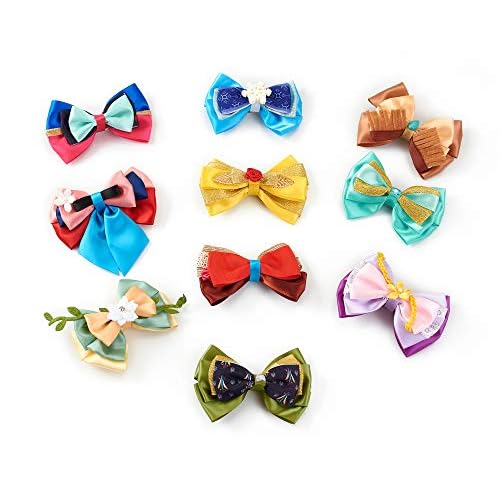 10pcs Princess Character Inspired Hair Bows Clips for Girls Women Hair Accessories