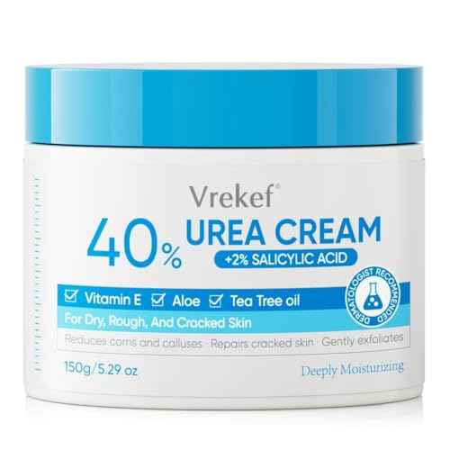Urea Cream 40% Plus Salicylic Acid 2%, Urea Cream 40 Percent for Feet Maximum Strength, Foot Cream for Dry Heels Cracked