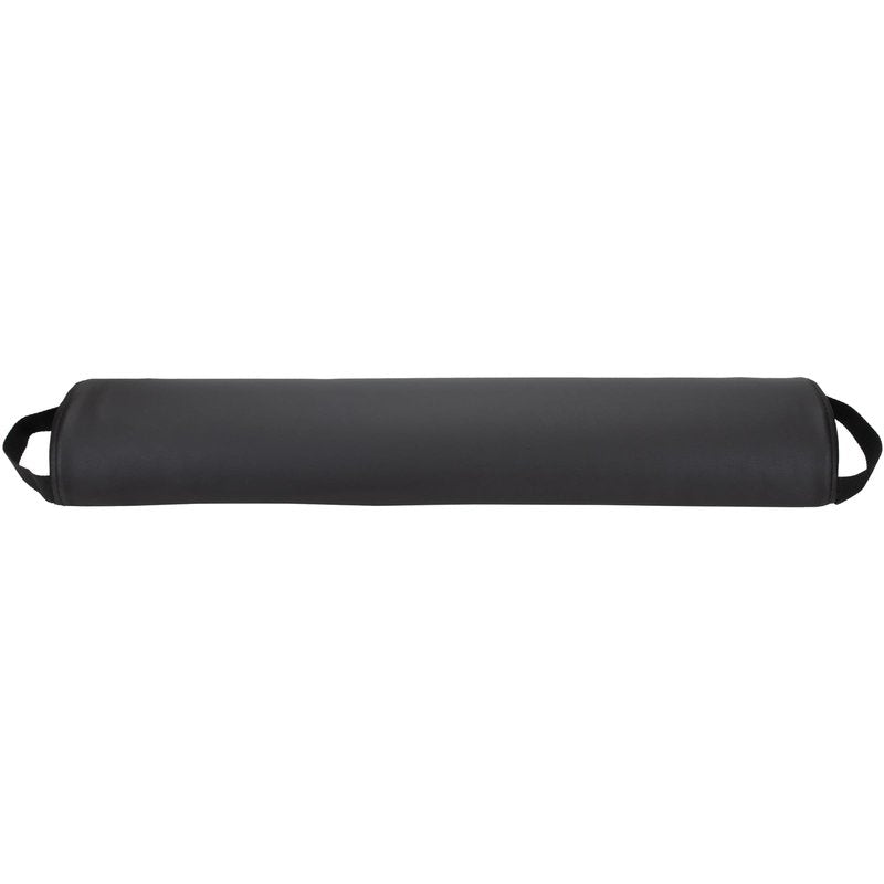 ForPro Premium Half-Round Bolster Pillow for Massage and Yoga, Oil and Stain-Resistant, 6”W x 3" H x 26”L, Black