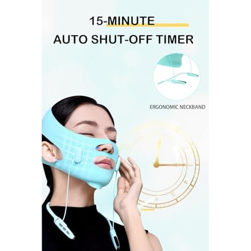 Face Belts with Adjustable Straps,Double Chin Reducer and Face Lift Device with 4 Modes and 5 Gear Adjustable Intensities,Double Chin Machine for V-face