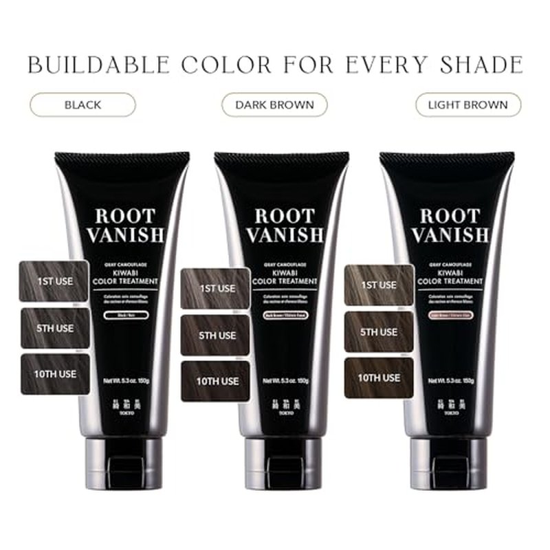 Color Treatment for Gray Coverage ? Subtle, Gradual Semi-Permanent Hair Color ? Hydrating, Sulfate-Free, Ammonia-Free, Vegan Color Depositing with 31 Botanical Extracts (Dark Brown)