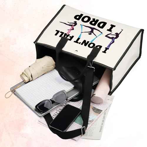 BWWKTOP Aerialist Cosmetic Makeup Bag Aerial Yoga Gifts I Don't Fall I Drop Aerial Dancer Makeup Zipper Pouch Bag Aerial Silk Gifts (I Don't Fall BG)