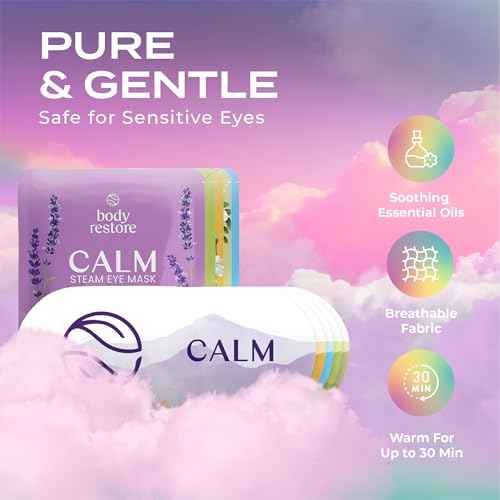 Body Restore Heated Eye Mask for Dry Eyes 30 Pack - Self Heating Warm Compress, Christmas Stocking Stuffers, White Elephant, Birthday Gifts for Women, Men, Stye Eye Treatment, Relaxation - Variety