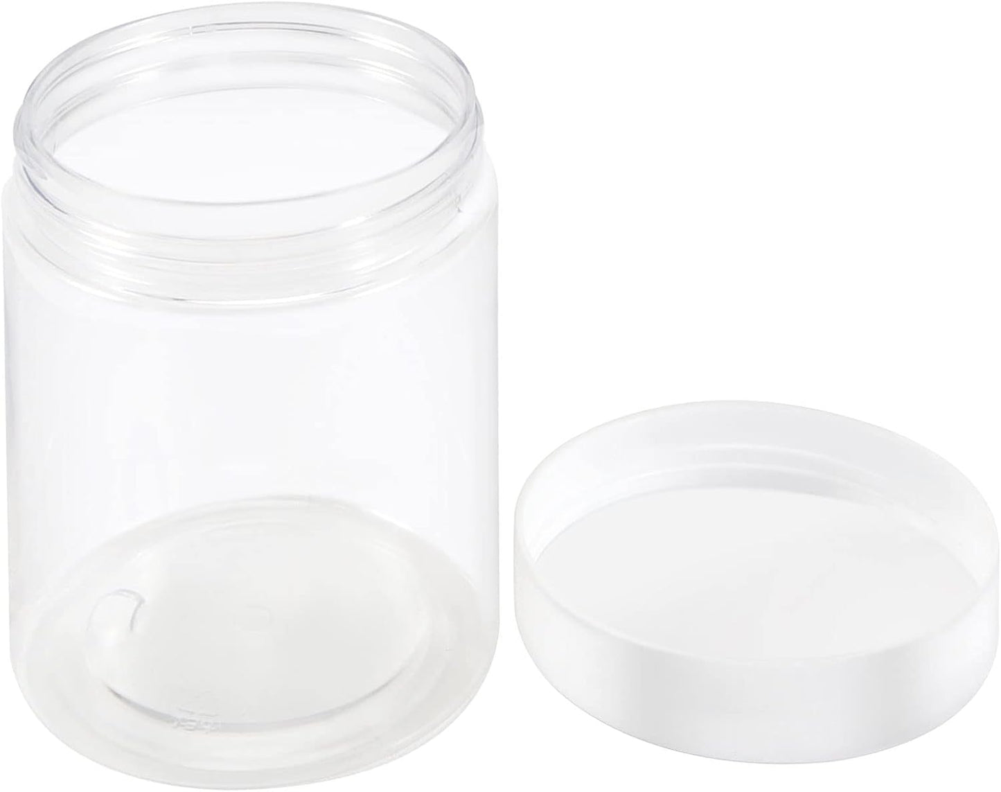 Clear Plastic Jars - 46 Pack 8 OZ Storage Containers for Slime, Food & Beauty Products | BPA Free