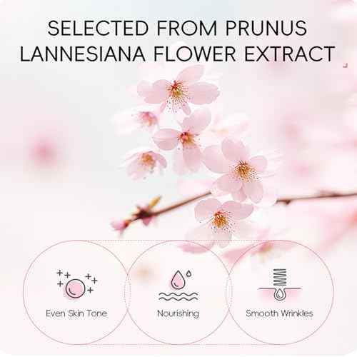 Skin Care Set Sakura Women Beauty Gift Sets Korean Skin Care Kit- Cleanser,Serum,Face Cream,Toner,Eye Cream,Mud Mask-Skin Care Routine Kit (One Size, Cherry Blossom-StyleB-Luxury Moisturizing)